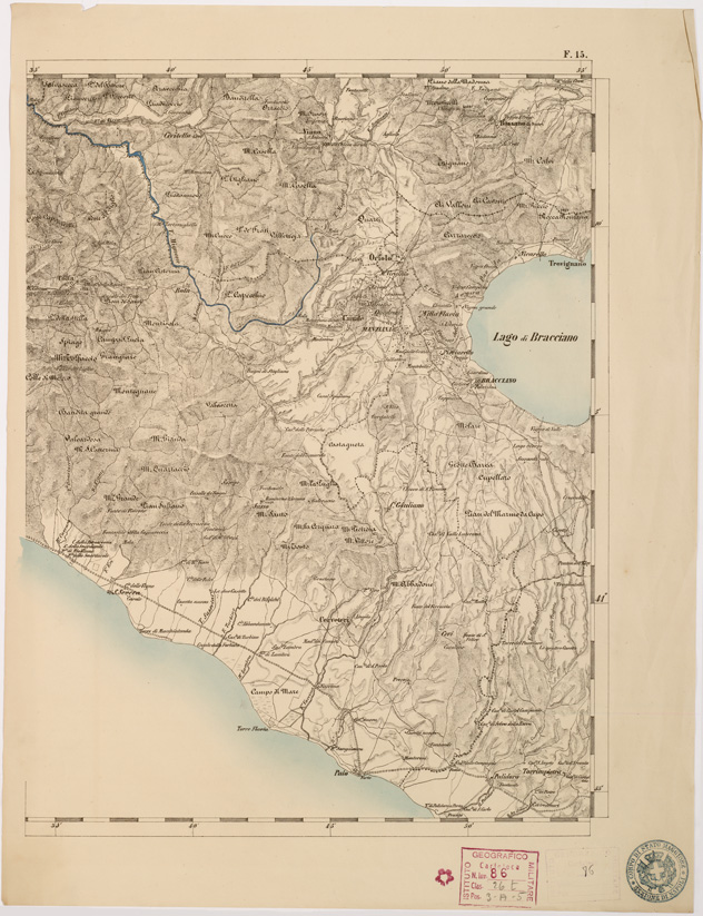 (N:8021) CARTA TOPOGRAFICA DELLE PROVINCIE LOMBARDO VENETO... - F 15 Foglio 2 (B0007824) Carte e stampe antiche: riproduzione a colori su carta (formato A2)