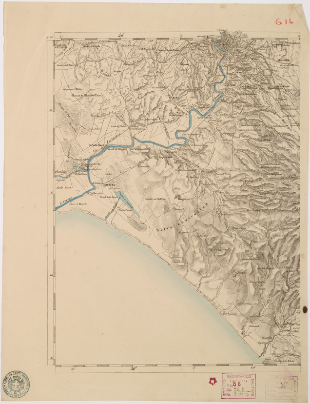 (N:8045) CARTA TOPOGRAFICA DELLE PROVINCIE LOMBARDO VENETO... - G 16 Foglio 2 (B0007842) Carte e stampe antiche: riproduzione a colori su carta (formato A2)