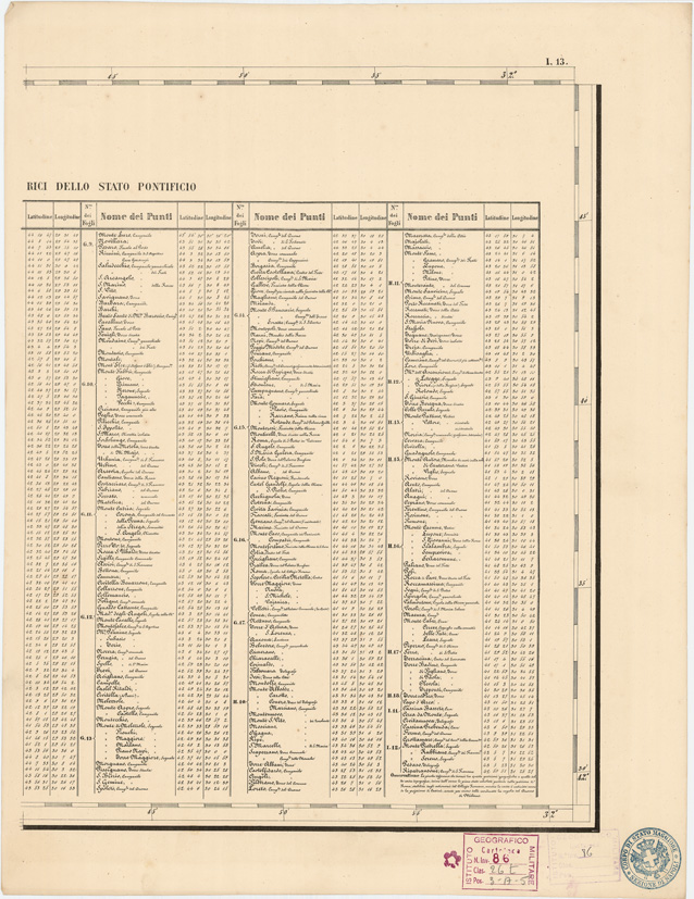 (N:8070) CARTA TOPOGRAFICA DELLE PROVINCIE LOMBARDO VENETO... - I 13 Foglio 1 (B0007865) Carte e stampe antiche: riproduzione a colori su carta (formato A2)