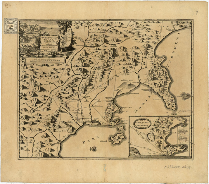 (N:18) XVIII Tavola DELL'ATLANTE LUGDUNI BATAVORUM - Foglio 9 (B0007990) Carte e stampe antiche: riproduzione a colori su carta (formato A2)