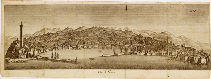 (N:13399) VUE DE GENES (B0008172) Carte e stampe antiche: riproduzione a colori su carta (formato A2)