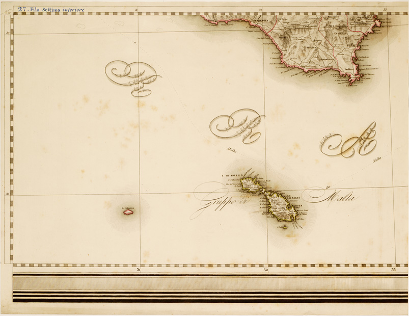 (N:10442) GRAN CARTA D'ITALIA DISEGNATA ED INCISA COLLA SCORTA DELLE OPERE PIU' RECENTI ED ACCREDITATE DI GEOGRAFIA PUBBLICATA PER CURA DI G. CIVELLI E COMP. ... - Foglio 27 (B0008243) Carte e stampe antiche: riproduzione a colori su carta (formato A2)