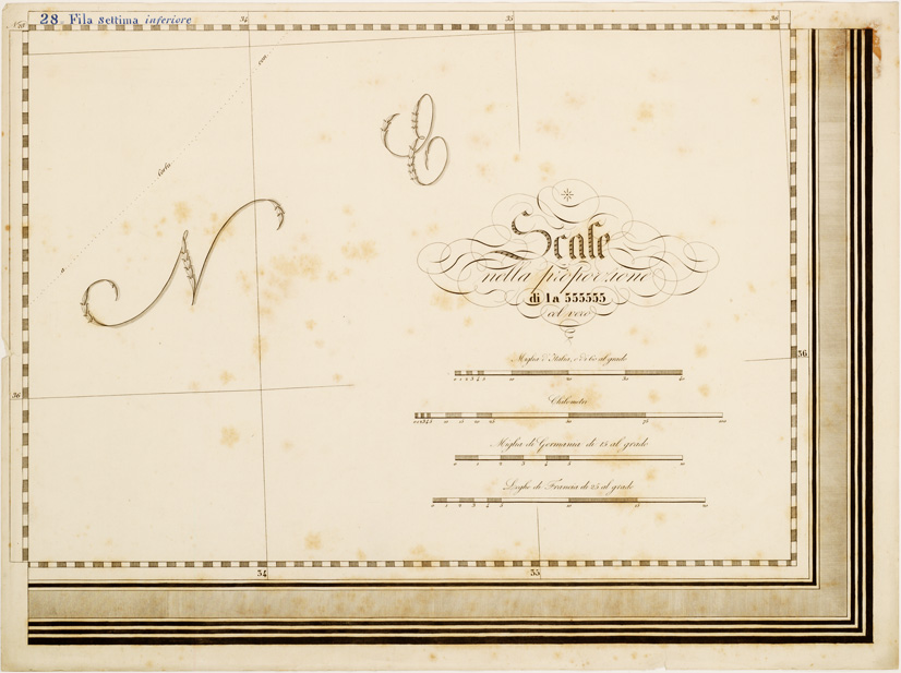 (N:10443) GRAN CARTA D'ITALIA DISEGNATA ED INCISA COLLA SCORTA DELLE OPERE PIU' RECENTI ED ACCREDITATE DI GEOGRAFIA PUBBLICATA PER CURA DI G. CIVELLI E COMP. ... - Foglio 28 (B0008244) Carte e stampe antiche: riproduzione a colori su carta (formato A2)