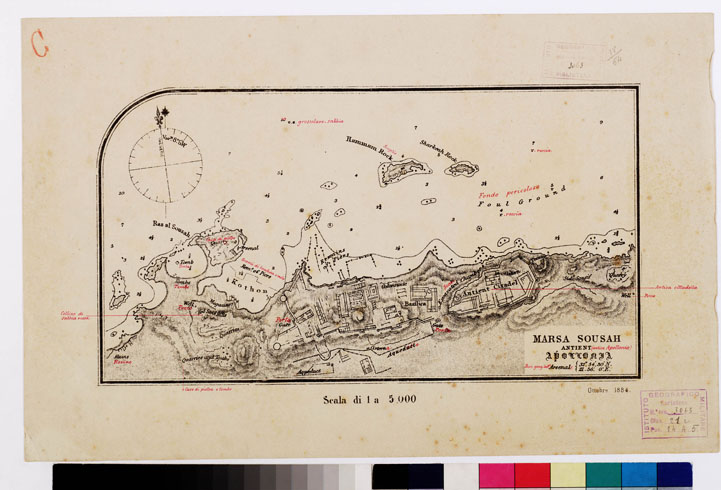 (N:12632) MARSA SOUSAH... - Antica Apollonia Inv. 3063 Pos. 14-A-5 (B0010265) Carte e stampe antiche: riproduzione a colori su carta (formato A2)