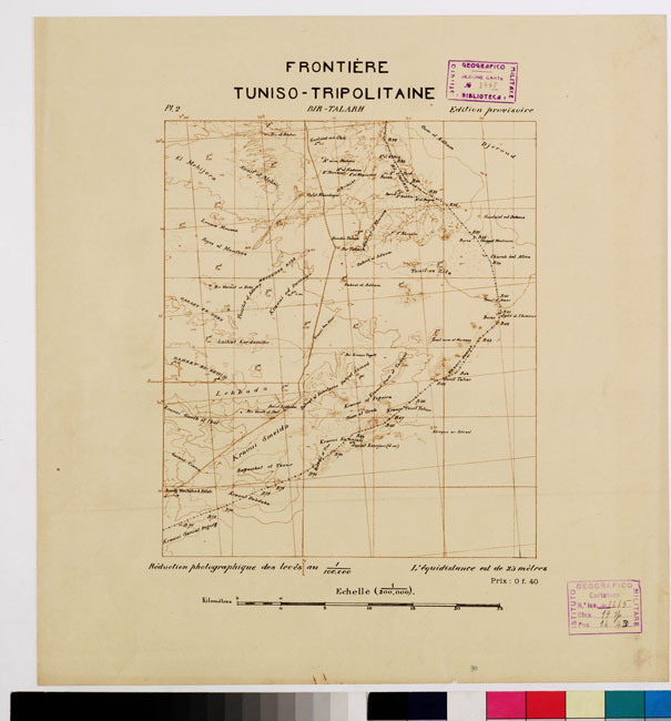 (N:9946) FRONTIERE TUNISO-TRIPOLITAINE - Tavola 8 PL 2 (B0010927) Carte e stampe antiche: riproduzione a colori su carta (formato A2)