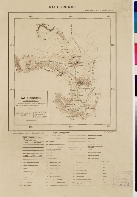 (N:9957) GAT E DINTORNI (B0011261) Carte e stampe antiche: riproduzione a colori su carta (formato A2)