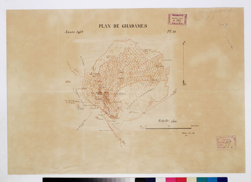(N:14049) PLAN DE GHADAMES (B0011337) Carte e stampe antiche: riproduzione a colori su carta (formato A2)
