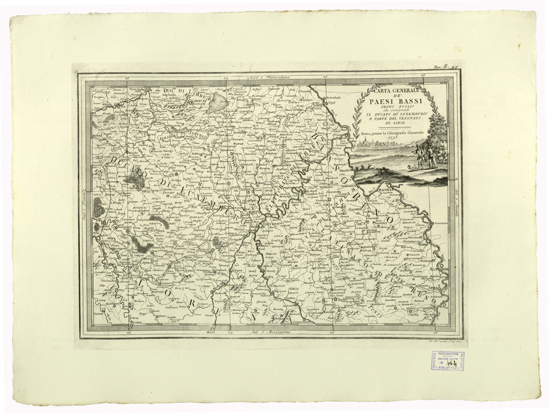 (N:9068) CARTE ANTICHE PROVENIENTI DALLA CALCOGRAFIA CAMERALE DI ROMA - CARTA GENERALE DE PAESI BASSI - Tomo II n. 29 (B0013068) Carte e stampe antiche: riproduzione a colori su carta (formato A2)