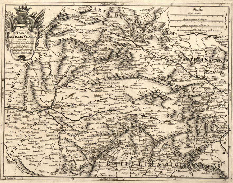 (N:697) IL REGNO DI CASTIGLIA VECCHIA (B0013520) Carte e stampe antiche: riproduzione a colori su carta (formato A2)