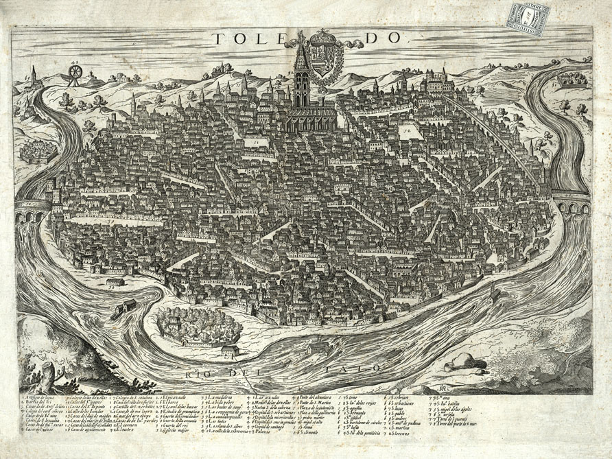 (N:20681) TOLEDO (B0017161) Carte e stampe antiche: riproduzione a colori su carta (formato A2)
