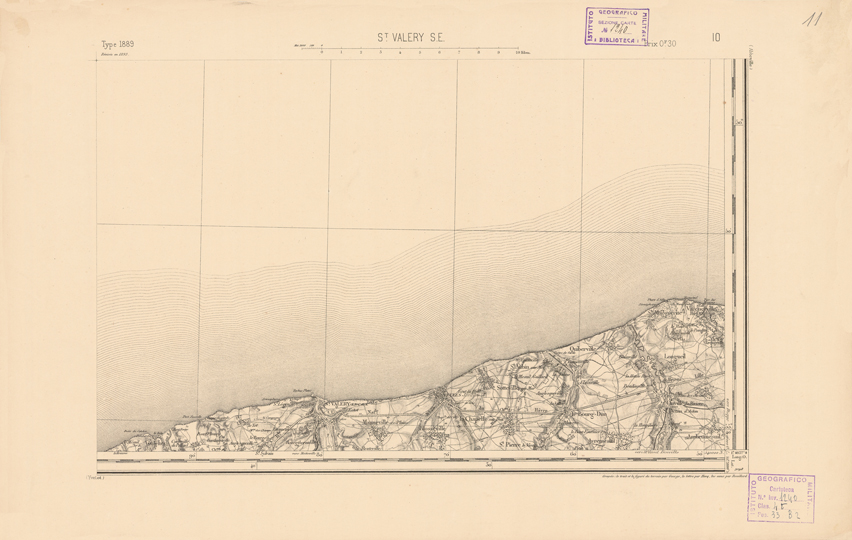 (N:21718) CARTE DE FRANCE - ST. VALERY S.E. (B0018304) Carte e stampe antiche: riproduzione a colori su carta (formato A2)