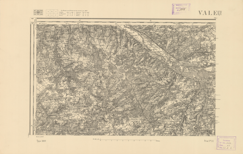 (N:22083) CARTE DE FRANCE - VALENCAY (B0018670) Carte e stampe antiche: riproduzione a colori su carta (formato A2)