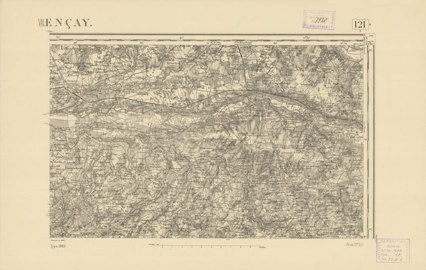 (N:22084) CARTE DE FRANCE - VALENCAY (B0018671) Carte e stampe antiche: riproduzione a colori su carta (formato A2)