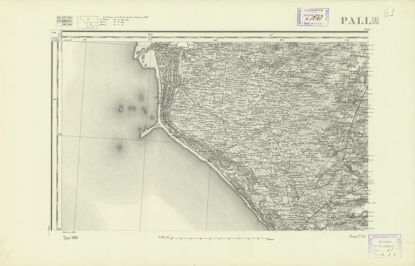 (N:22114) CARTE DE FRANCE - PALLUAU (B0018699) Carte e stampe antiche: riproduzione a colori su carta (formato A2)