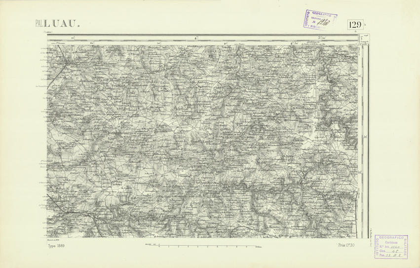 (N:22115) CARTE DE FRANCE - PALLUAU (B0018700) Carte e stampe antiche: riproduzione a colori su carta (formato A2)