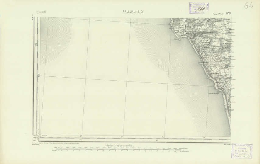 (N:22117) CARTE DE FRANCE - PALLUAU S.O. (B0018702) Carte e stampe antiche: riproduzione a colori su carta (formato A2)