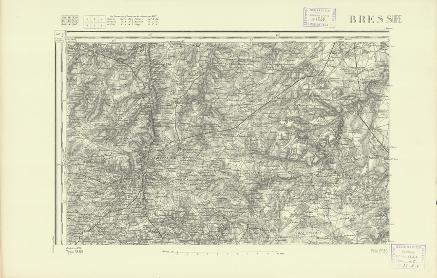 (N:22122) CARTE DE FRANCE - BRESSUIRE (B0018707) Carte e stampe antiche: riproduzione a colori su carta (formato A2)