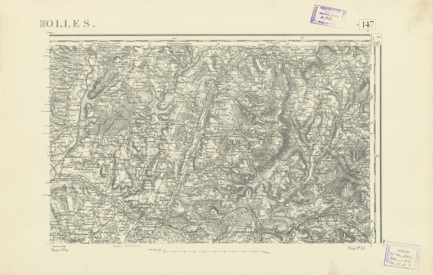 (N:22181) CARTE DE FRANCE - CHAROLLES (B0018768) Carte e stampe antiche: riproduzione a colori su carta (formato A2)