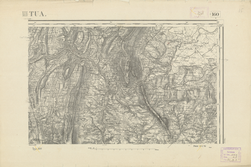 (N:22222) CARTE DE FRANCE - NANTUA (B0018817) Carte e stampe antiche: riproduzione a colori su carta (formato A2)
