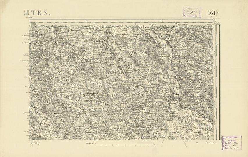 (N:22232) CARTE DE FRANCE - SAINTES (B0018827) Carte e stampe antiche: riproduzione a colori su carta (formato A2)