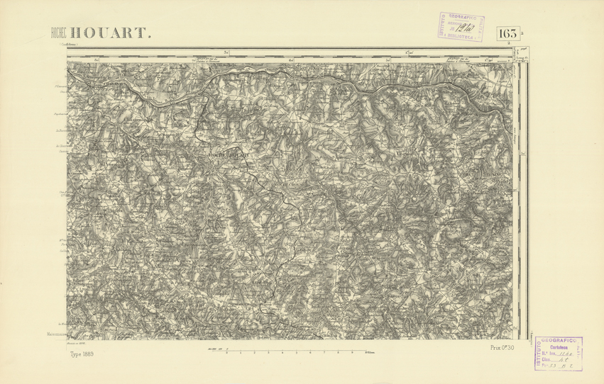 (N:22240) CARTE DE FRANCE - ROCHECHOUART (B0018835) Carte e stampe antiche: riproduzione a colori su carta (formato A2)