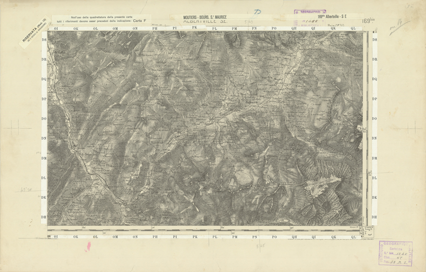 (N:22268) CARTE DE FRANCE - ALBERTVILLE S.E. (B0018863) Carte e stampe antiche: riproduzione a colori su carta (formato A2)