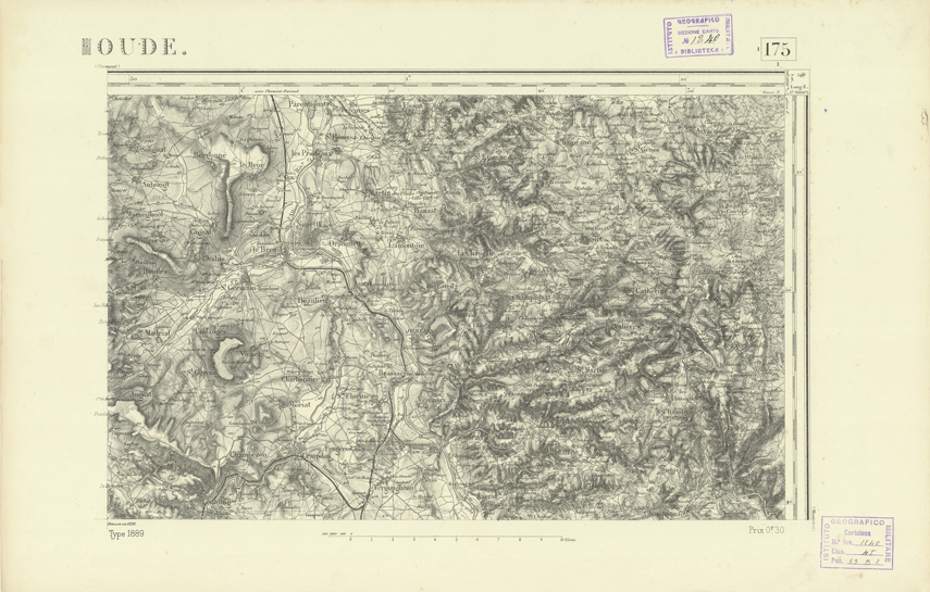 (N:22294) CARTE DE FRANCE - BRIOUDE (B0018889) Carte e stampe antiche: riproduzione a colori su carta (formato A2)