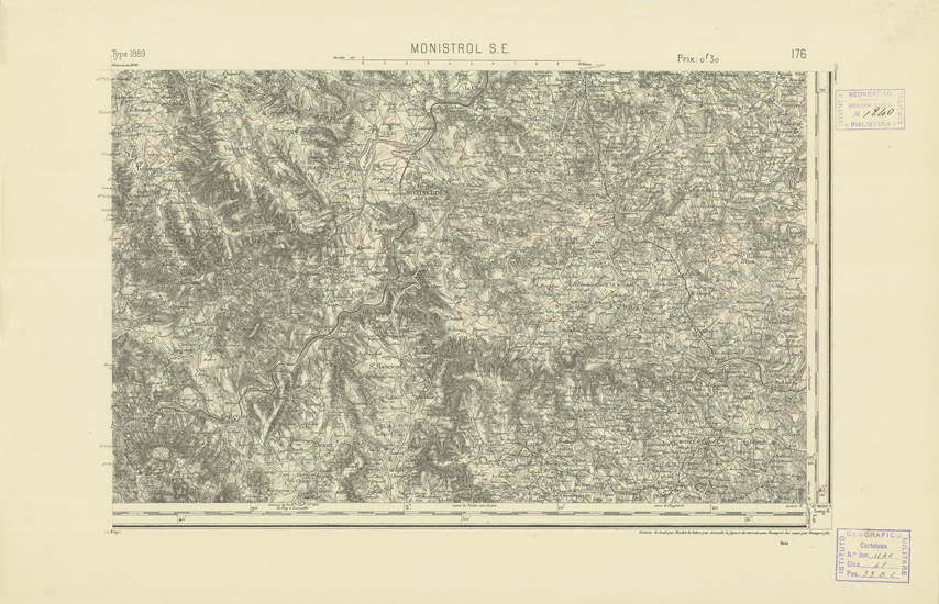(N:22299) CARTE DE FRANCE - MONISTROL S.E. (B0018894) Carte e stampe antiche: riproduzione a colori su carta (formato A2)