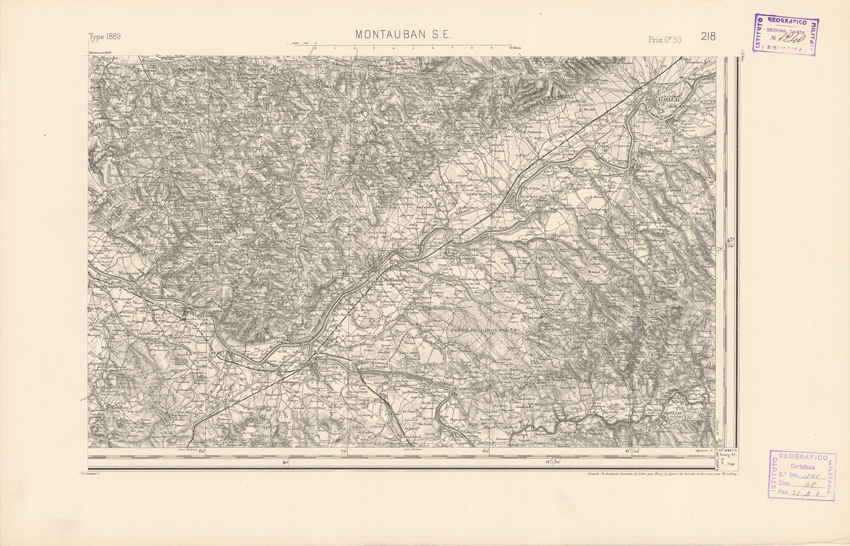 (N:22463) CARTE DE FRANCE - MONTAUBAN S.E. (B0019058) Carte e stampe antiche: riproduzione a colori su carta (formato A2)