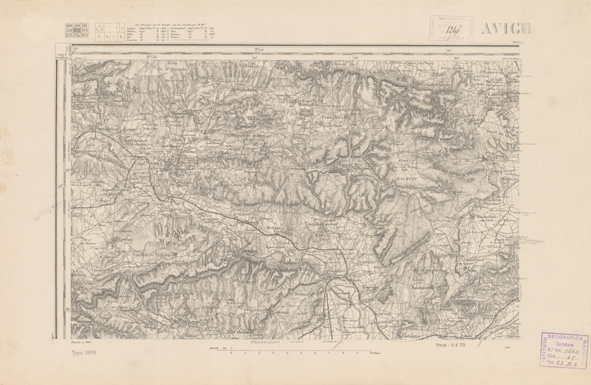 (N:22477) CARTE DE FRANCE - AVIGNON (B0019072) Carte e stampe antiche: riproduzione a colori su carta (formato A2)