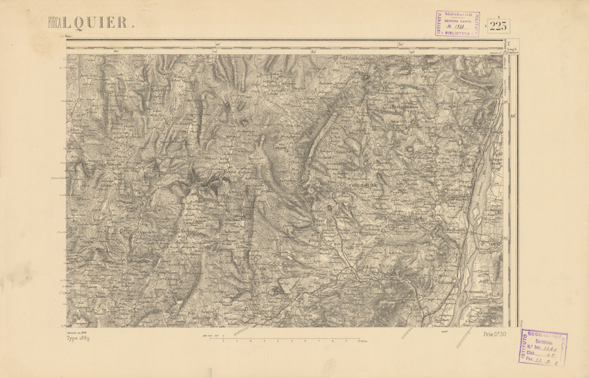 (N:22482) CARTE DE FRANCE - FORCALQUIER (B0019077) Carte e stampe antiche: riproduzione a colori su carta (formato A2)