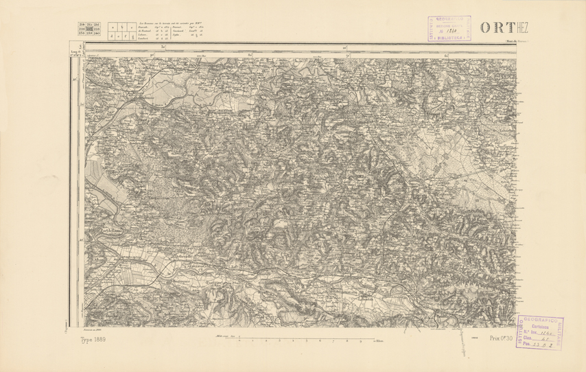 (N:22497) CARTE DE FRANCE - ORTHEZ (B0019092) Carte e stampe antiche: riproduzione a colori su carta (formato A2)