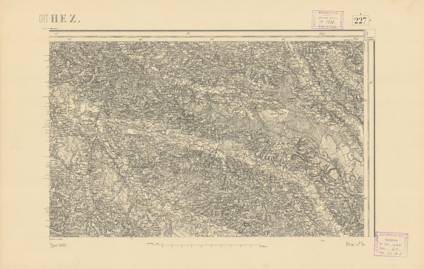 (N:22498) CARTE DE FRANCE - ORTHEZ (B0019093) Carte e stampe antiche: riproduzione a colori su carta (formato A2)