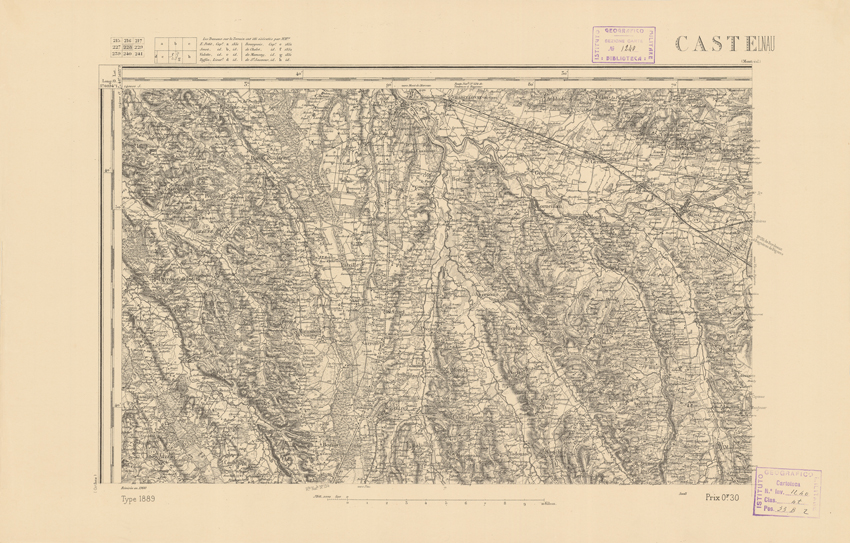 (N:22501) CARTE DE FRANCE - CASTELNAU (B0019096) Carte e stampe antiche: riproduzione a colori su carta (formato A2)