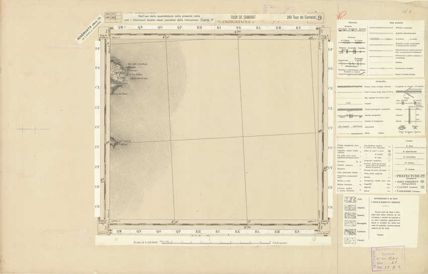(N:22577) CARTE DE FRANCE - TOUR DE CAMARAT (B0019172) Carte e stampe antiche: riproduzione a colori su carta (formato A2)