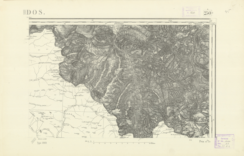 (N:22579) CARTE DE FRANCE - URDOS (B0019174) Carte e stampe antiche: riproduzione a colori su carta (formato A2)