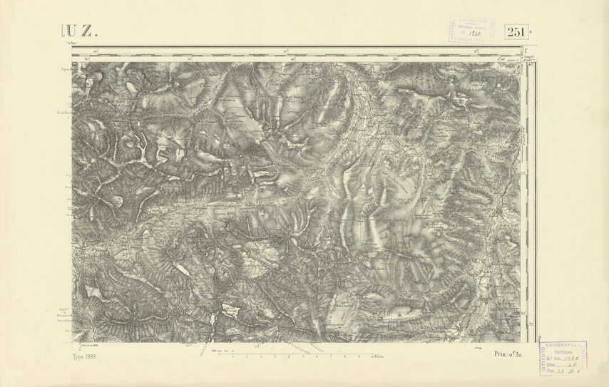 (N:22583) CARTE DE FRANCE - LUZ (B0019178) Carte e stampe antiche: riproduzione a colori su carta (formato A2)