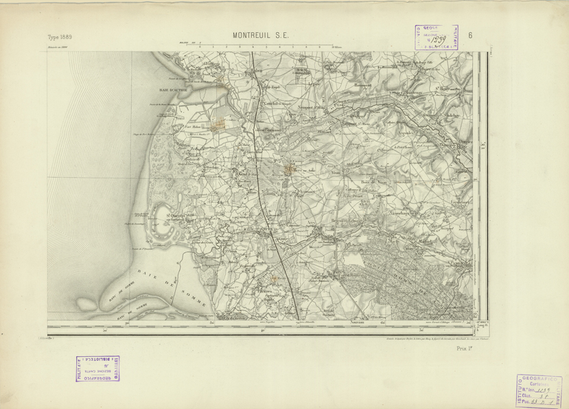 (N:22666) CARTE DE FRANCE - MONTREUIL S.E. (B0019242) Carte e stampe antiche: riproduzione a colori su carta (formato A2)