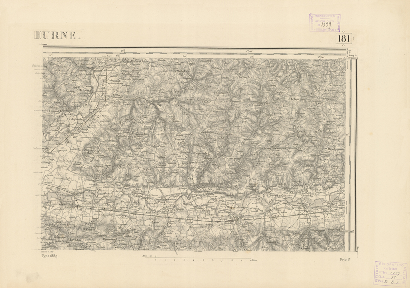 (N:22802) CARTE DE FRANCE - LIBOURNE (B0019380) Carte e stampe antiche: riproduzione a colori su carta (formato A2)
