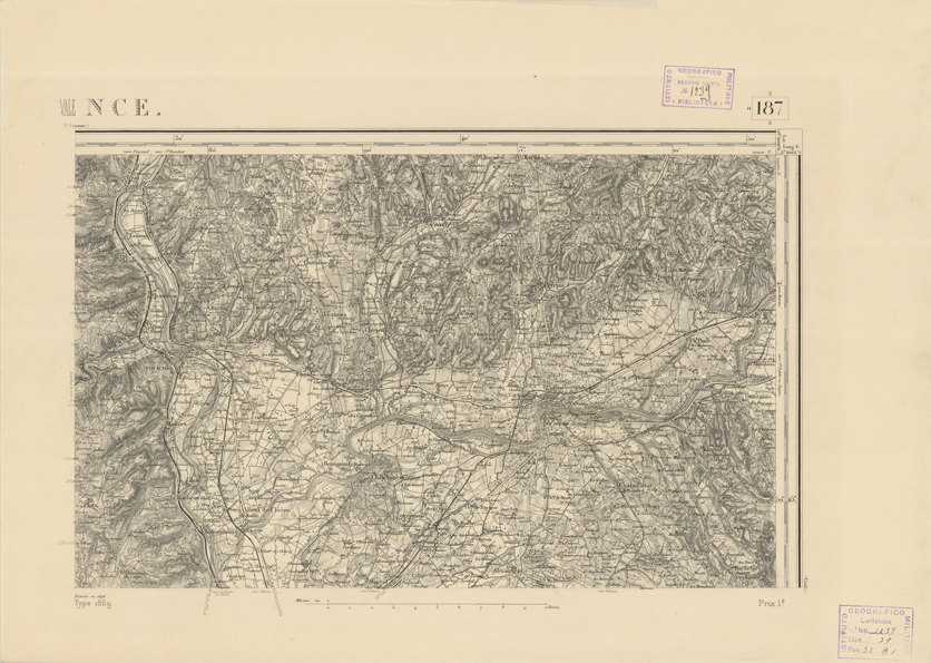 (N:22806) CARTE DE FRANCE - VALENCE (B0019384) Carte e stampe antiche: riproduzione a colori su carta (formato A2)