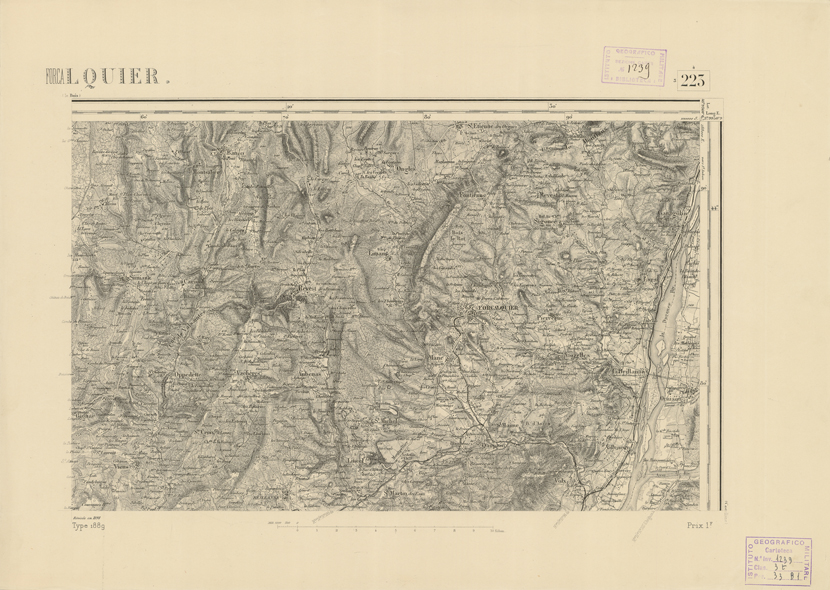 (N:22879) CARTE DE FRANCE - FORCALQUIER (B0019459) Carte e stampe antiche: riproduzione a colori su carta (formato A2)