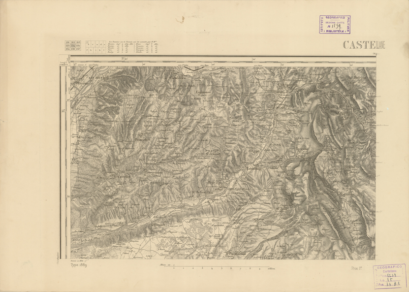 (N:22882) CARTE DE FRANCE - CASTELLANE (B0019462) Carte e stampe antiche: riproduzione a colori su carta (formato A2)