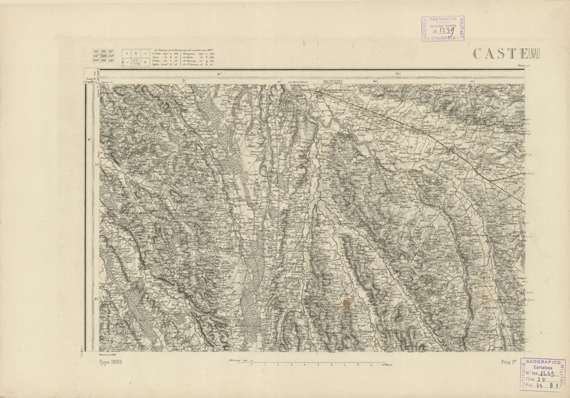 (N:22898) CARTE DE FRANCE - CASTELNAU (B0019479) Carte e stampe antiche: riproduzione a colori su carta (formato A2)