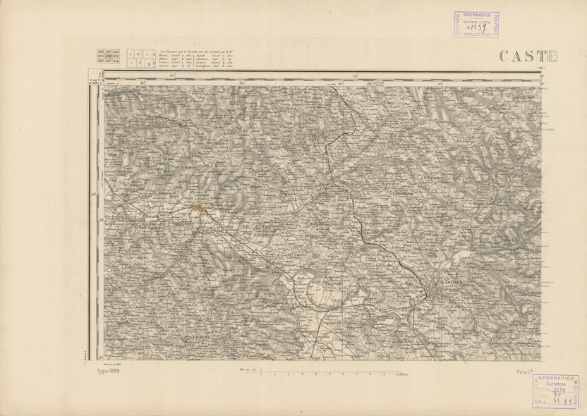 (N:22910) CARTE DE FRANCE - CASTRES (B0019491) Carte e stampe antiche: riproduzione a colori su carta (formato A2)