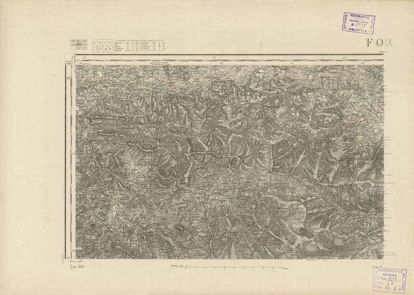 (N:22974) CARTE DE FRANCE - FOIX (B0019555) Carte e stampe antiche: riproduzione a colori su carta (formato A2)