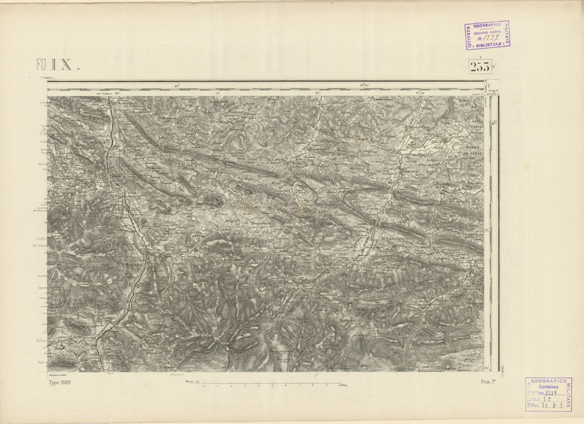 (N:22975) CARTE DE FRANCE - FOIX (B0019556) Carte e stampe antiche: riproduzione a colori su carta (formato A2)