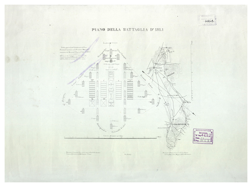 (N:34070) MAROCCO FRANCESE - CARTE SPECIALI - PIANO DELLA BATTAGLIA D'ISLI (B0020100) Carte e stampe antiche: riproduzione a colori su carta (formato A2)