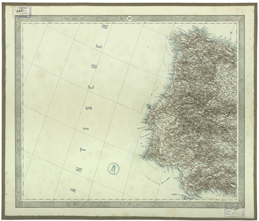 (N:34230) GENERAL KARTE VON EUROPA - FOGLIO XVI (B0020193) Carte e stampe antiche: riproduzione a colori su carta (formato A2)