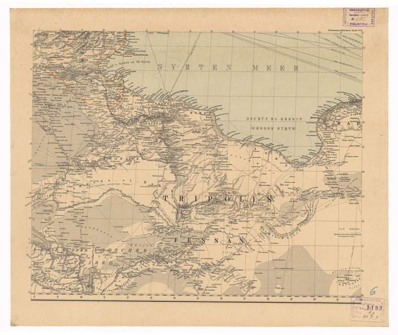 (N:34977) KARTE DES MITTELLANDISCHEN MEERES - FOLGIO 6 (B0020698) Carte e stampe antiche: riproduzione a colori su carta (formato A2)