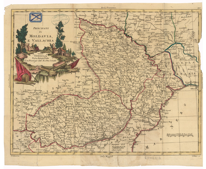 (N:35378) PRINCIPATI DI MOLDAVIA E VALLACHIA (B0020936) Carte e stampe antiche: riproduzione a colori su carta (formato A2)